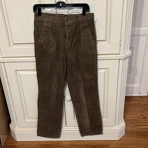 Wide well corduroy pants, brown, size 30, new